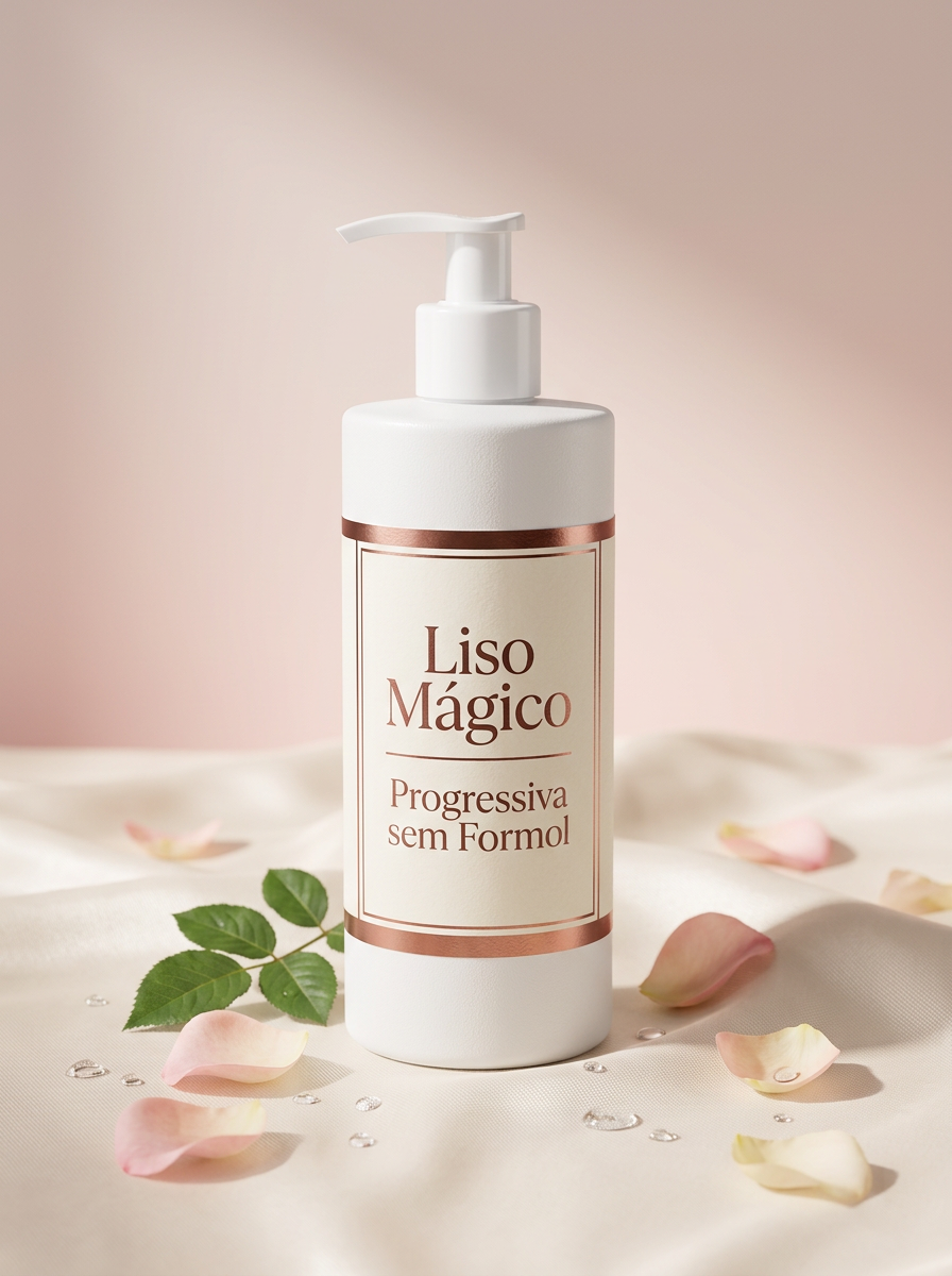 Frasco da Progressiva Liso Mágico em embalagem rosé